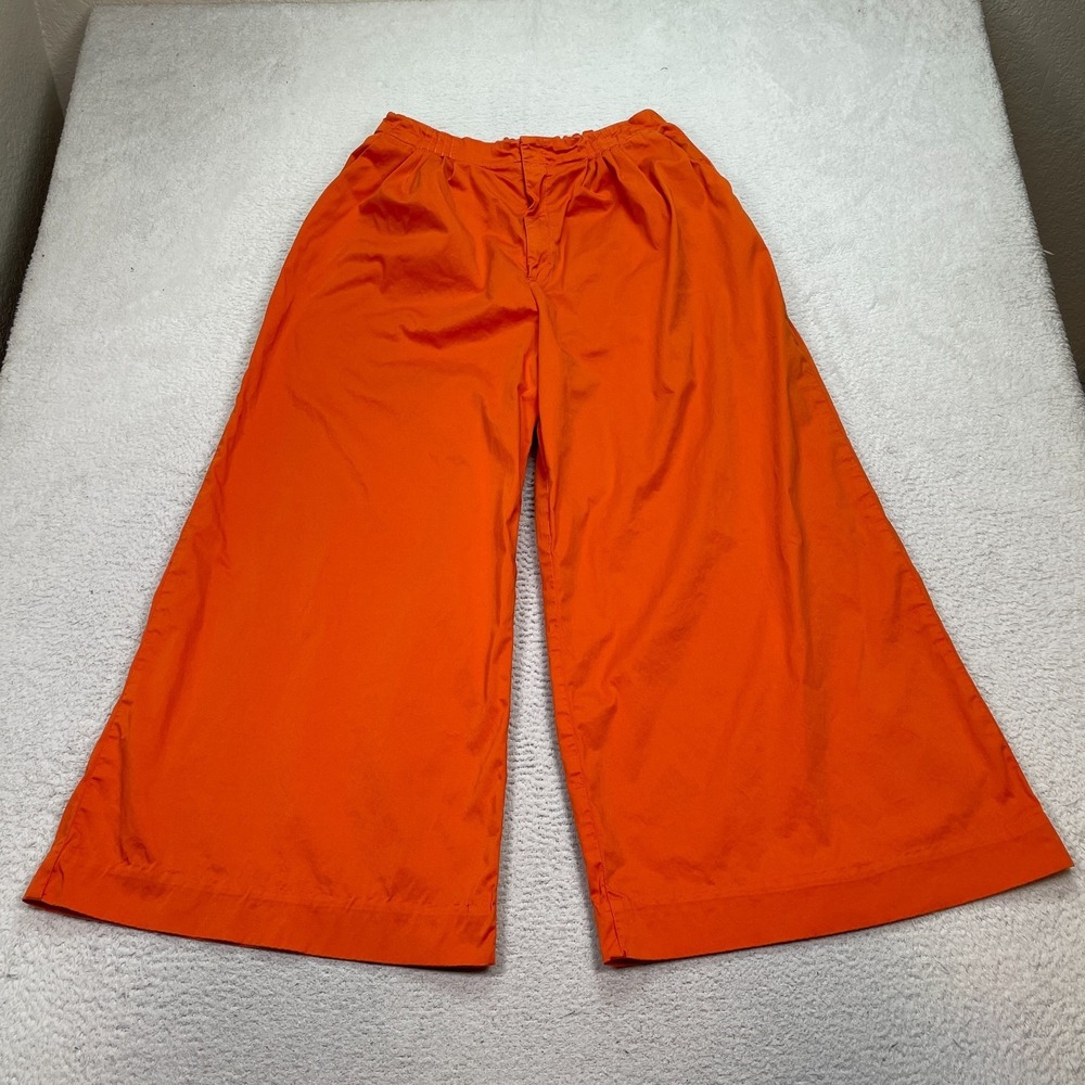 Maeve Anthropologie Wide Leg Pants Women's Size 12 (Fits 32X27) Orange